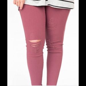 XL Venetian red jeggings nwt